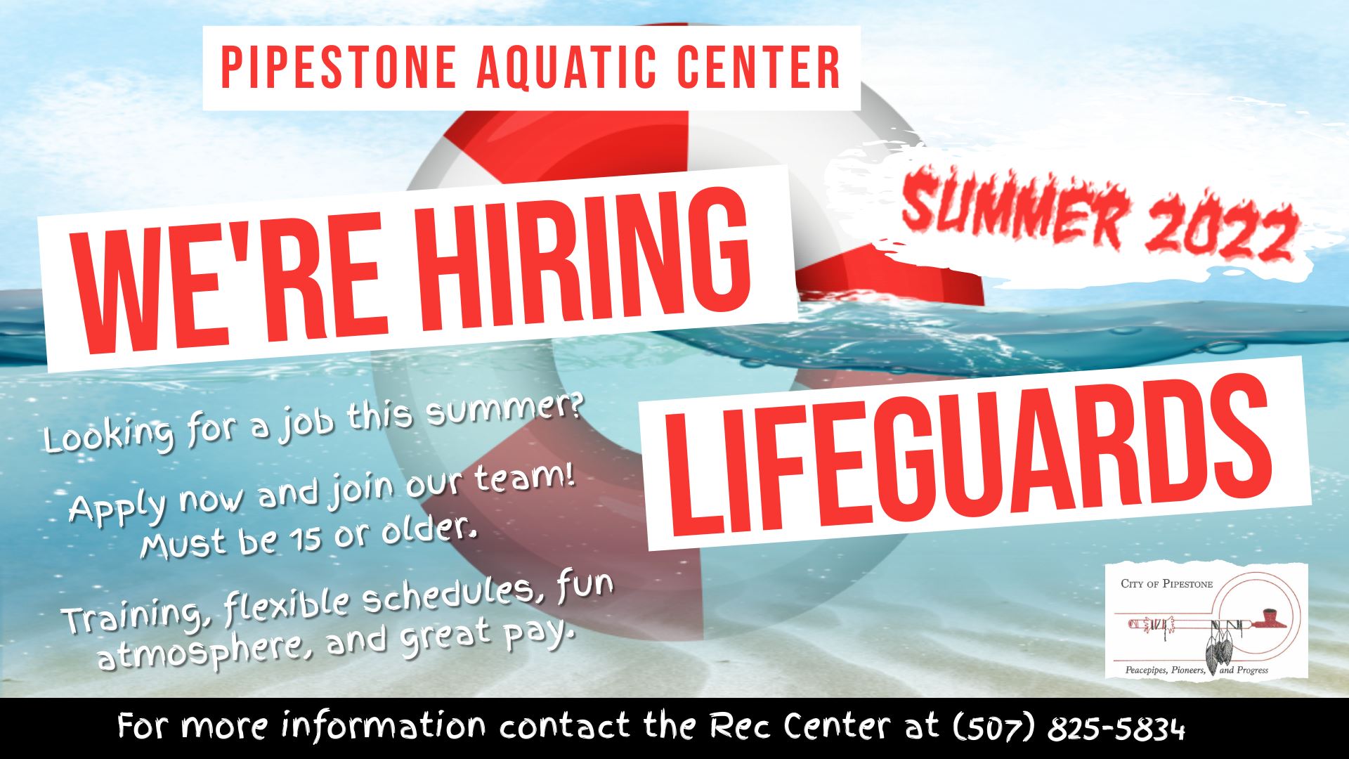 Lifeguards Needed 2021 ad