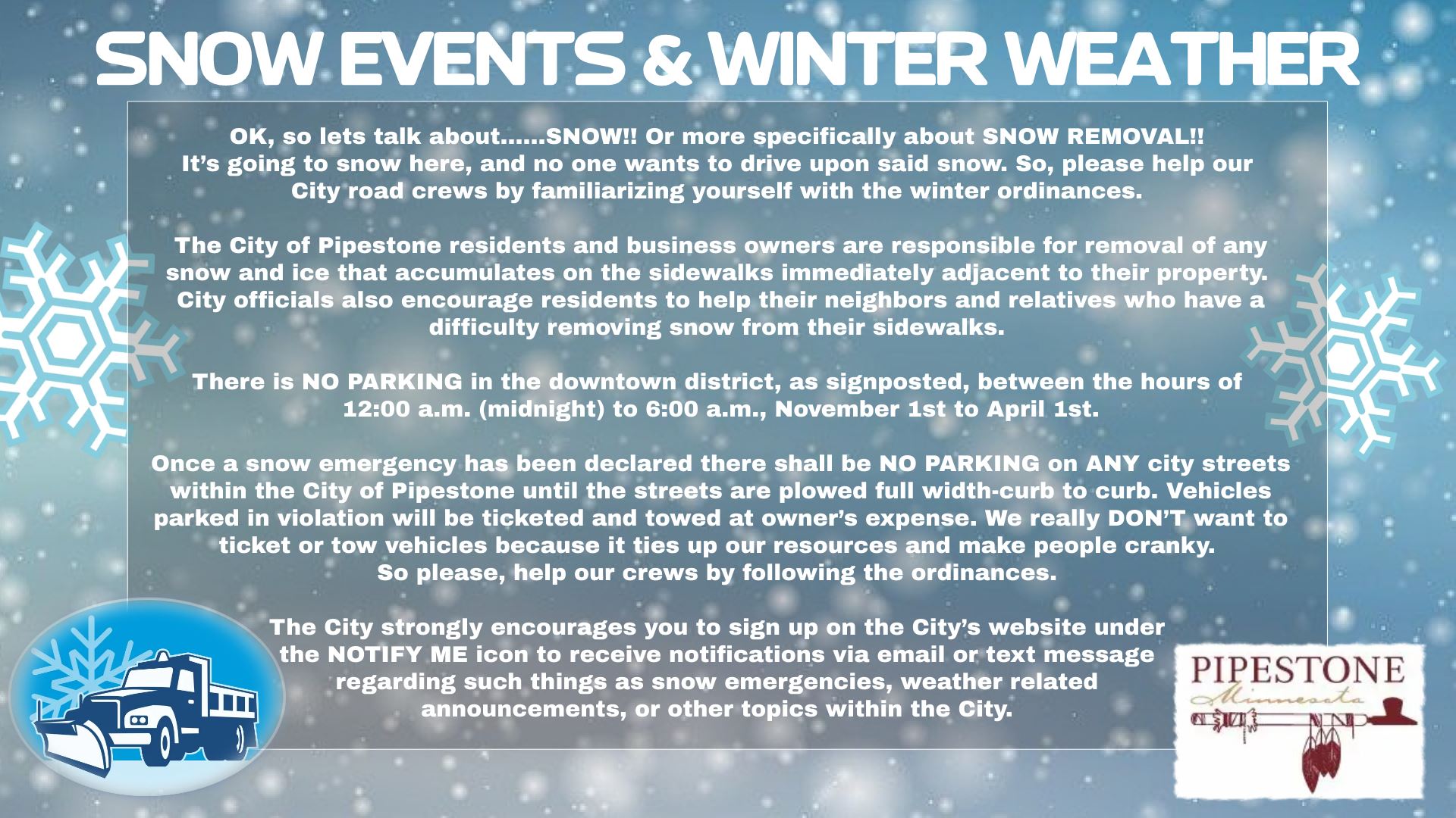Snow Announcement