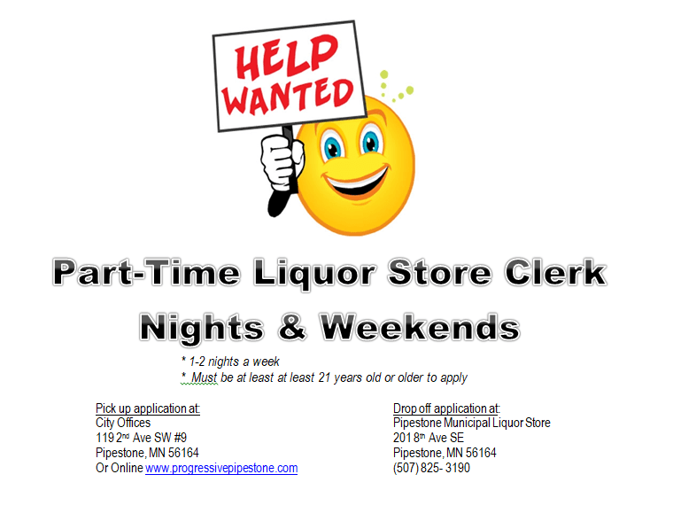 Help Wanted Ad-Store Clerk