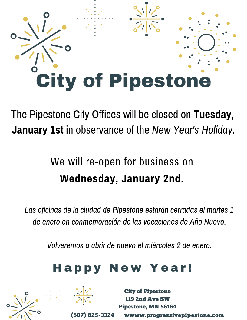 Closed- New Years Day