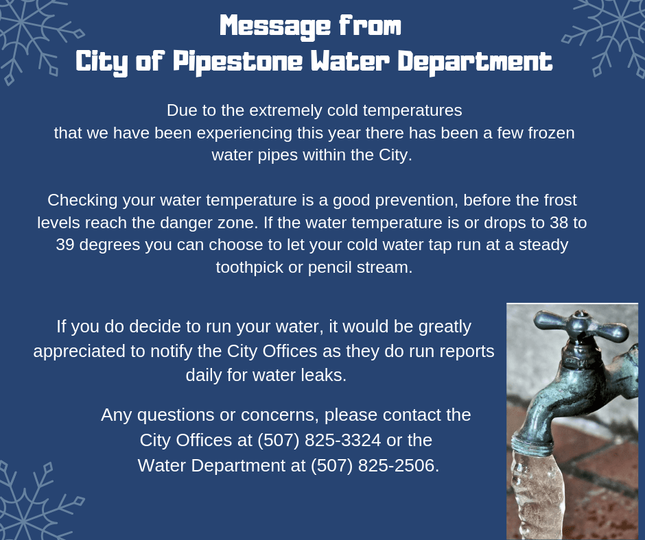 Frozen Pipes Notice